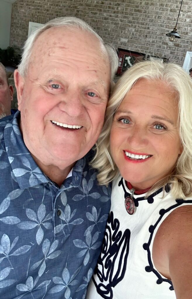 Happy couple smiling for a selfie
